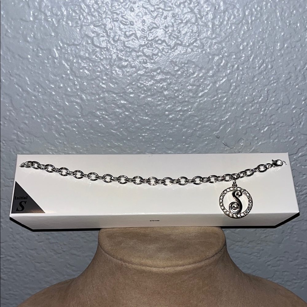 S  Initial Pendant Necklace